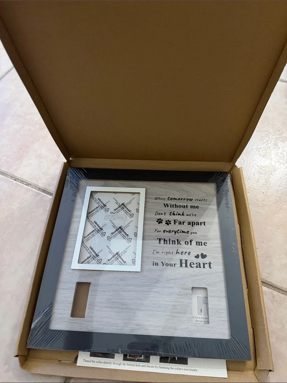 Dog memorial wooden frame @@@